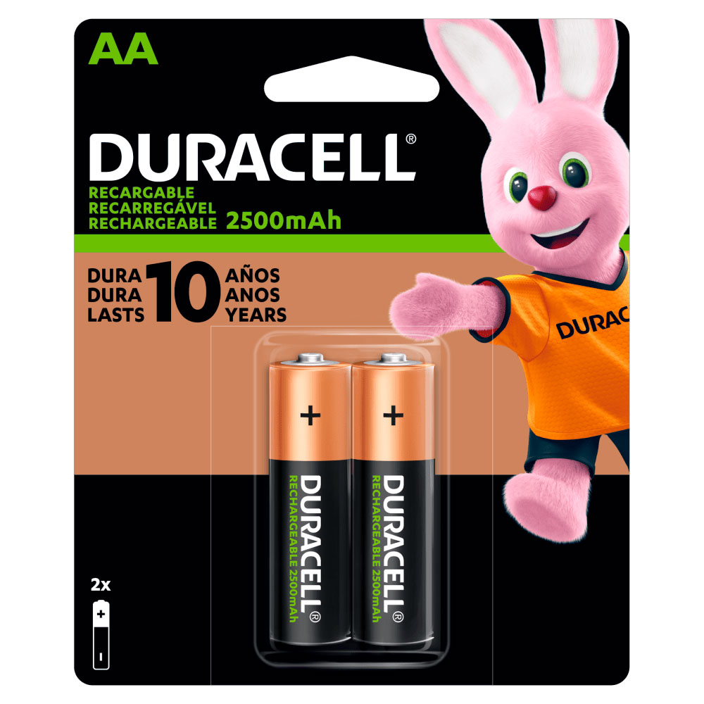 Pilha Recarregável AA Duracell 2 Unidades