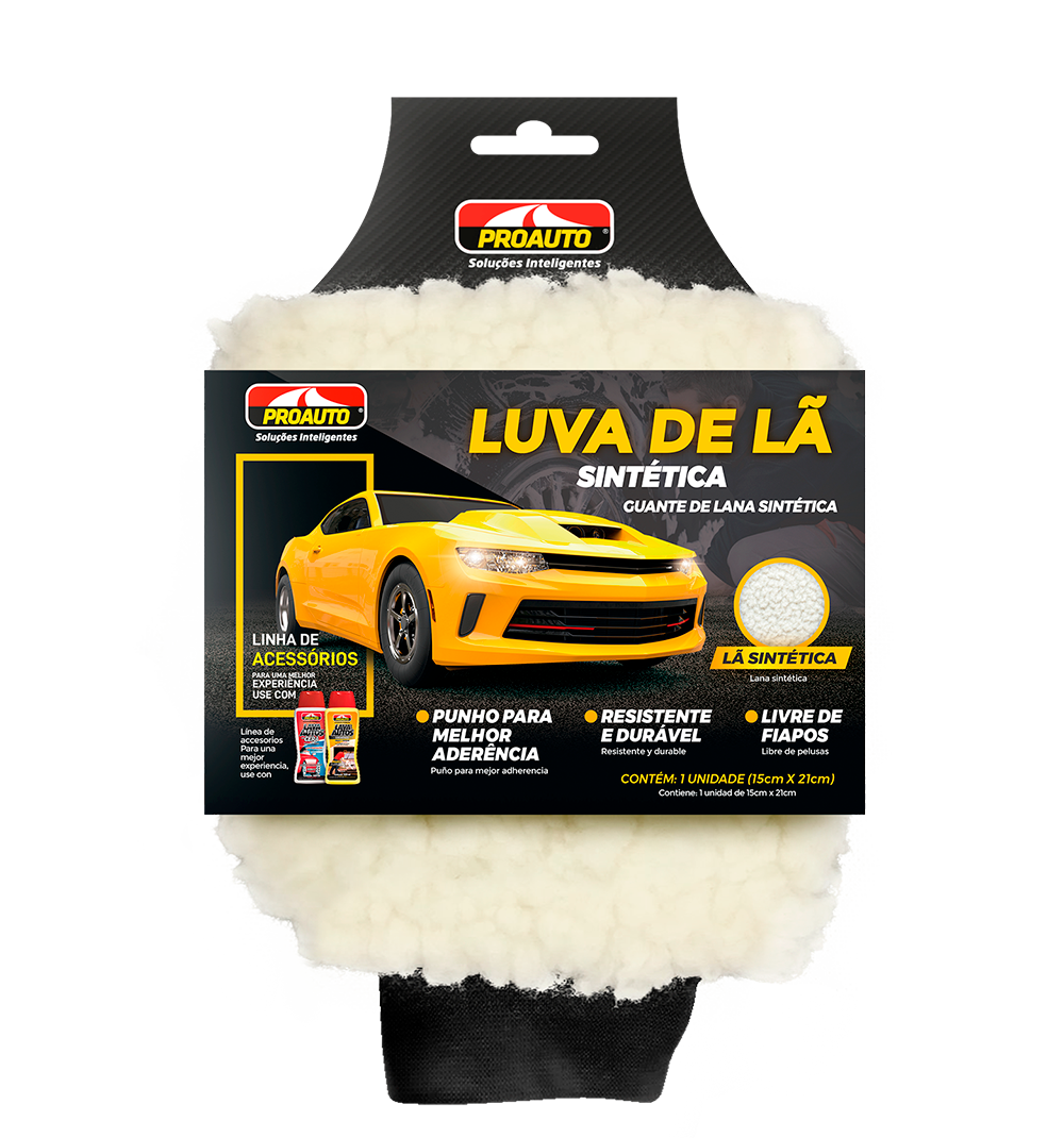 Luva de Lavagem de Lã Sintética Proauto