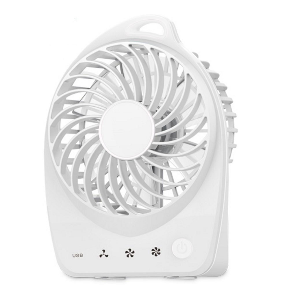 Ventilador de Mesa USB Recarregável Branco Nsbao