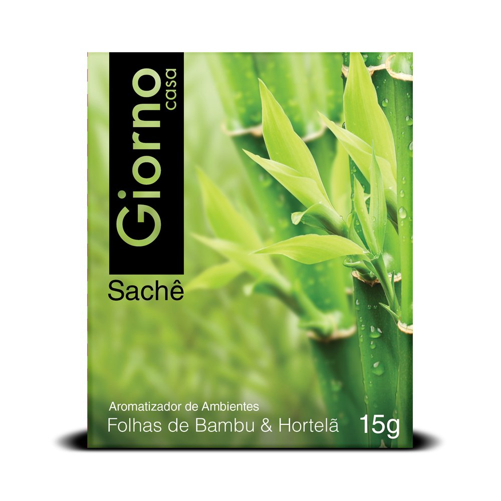 Sach&ecirc; Perfumado Aromatizador Bambu e Hortel&atilde; Giorno 15g