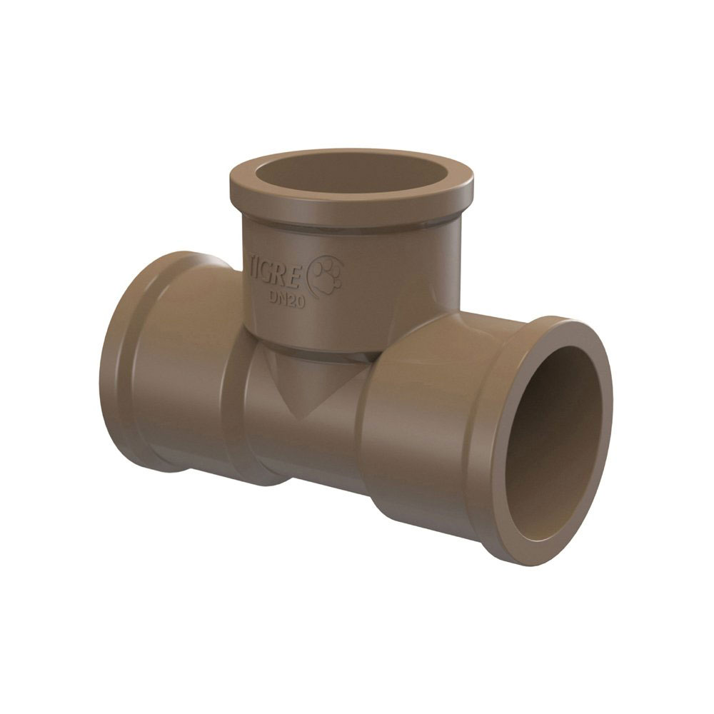 Junção Tê Soldável Marrom 20mm Tigre