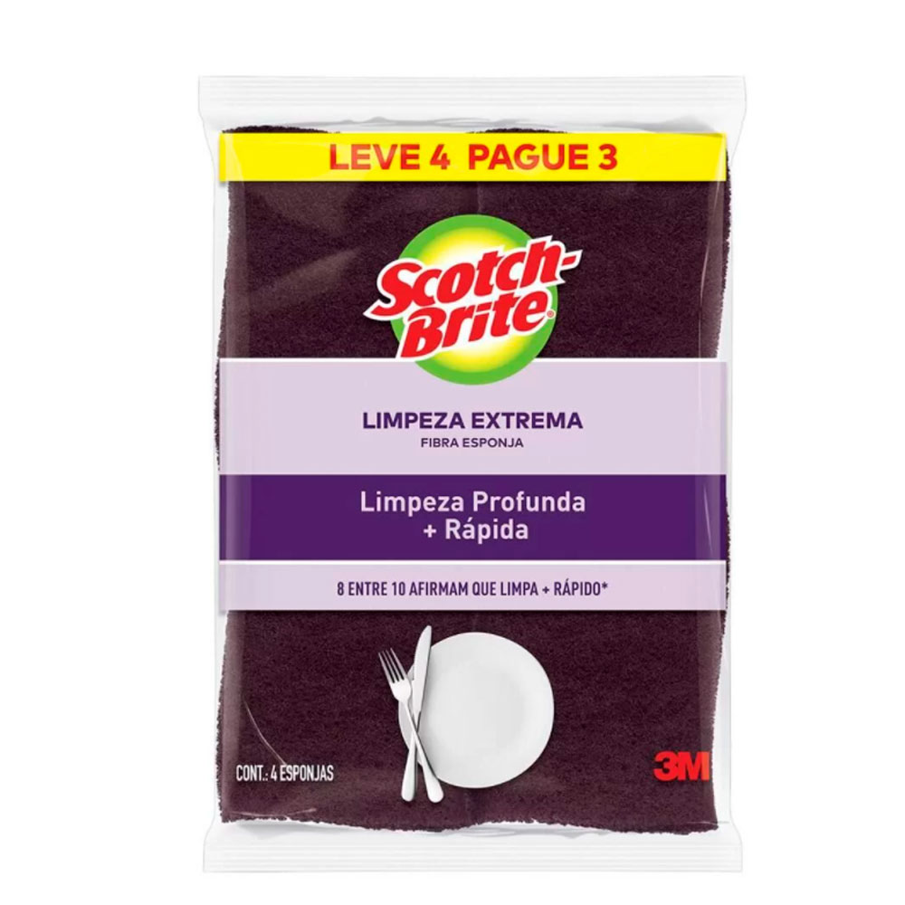 Esponja Scotch Brite 3M 4 Unidades