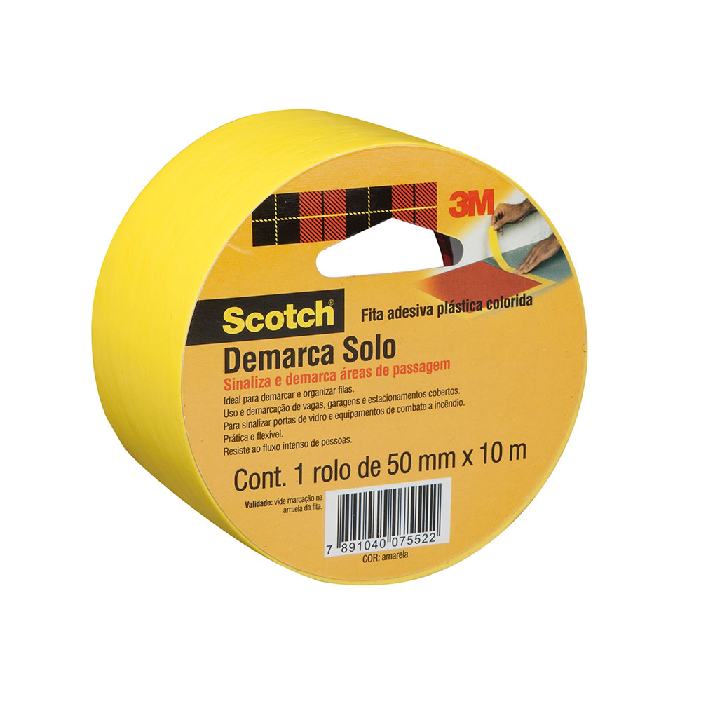 Fita de Demarcação de Solo Amarela Scotch 3M 10m
