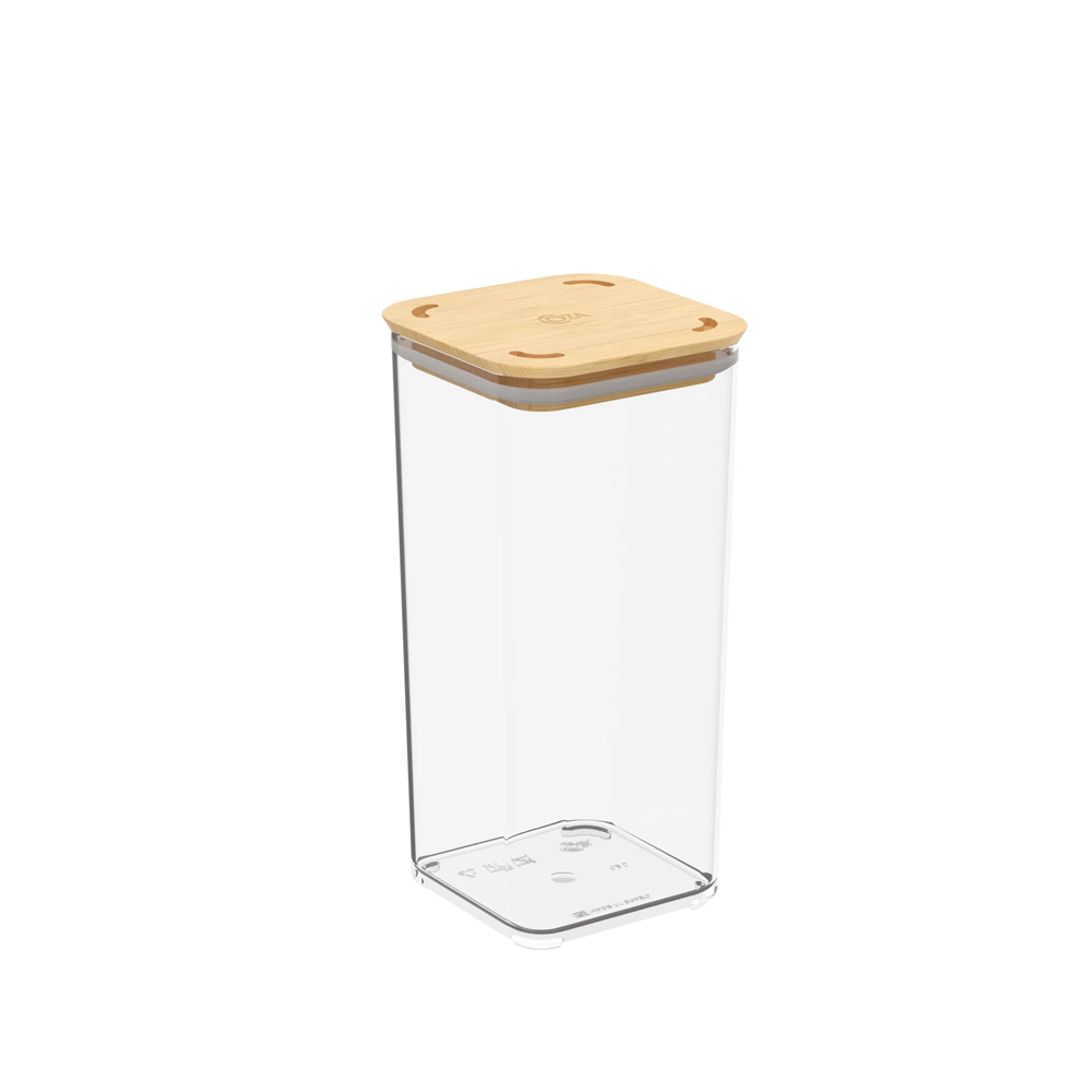 Pote Hermético Modo Bambu Coza Cristal 1,2 Litros