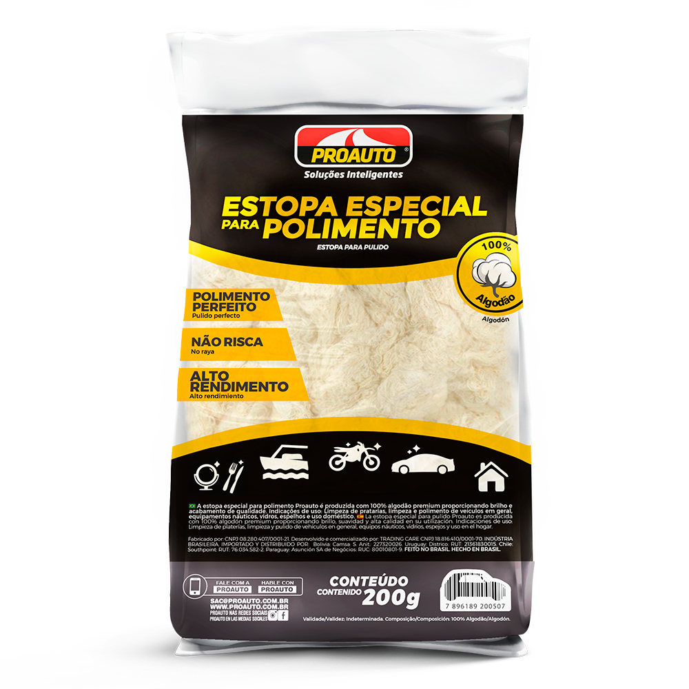 Estopa para Polimento Proauto 200g