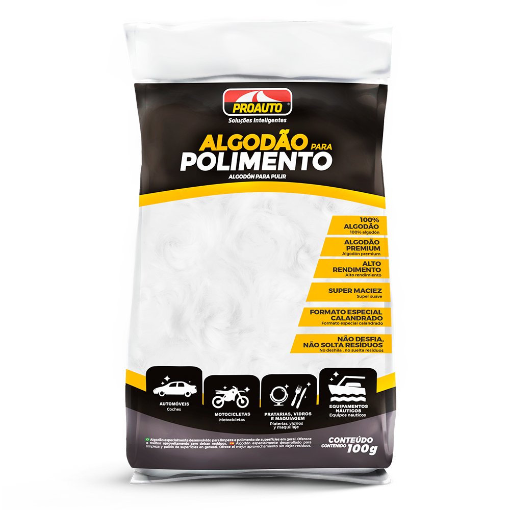 Algodão para Polimento Proauto 100g