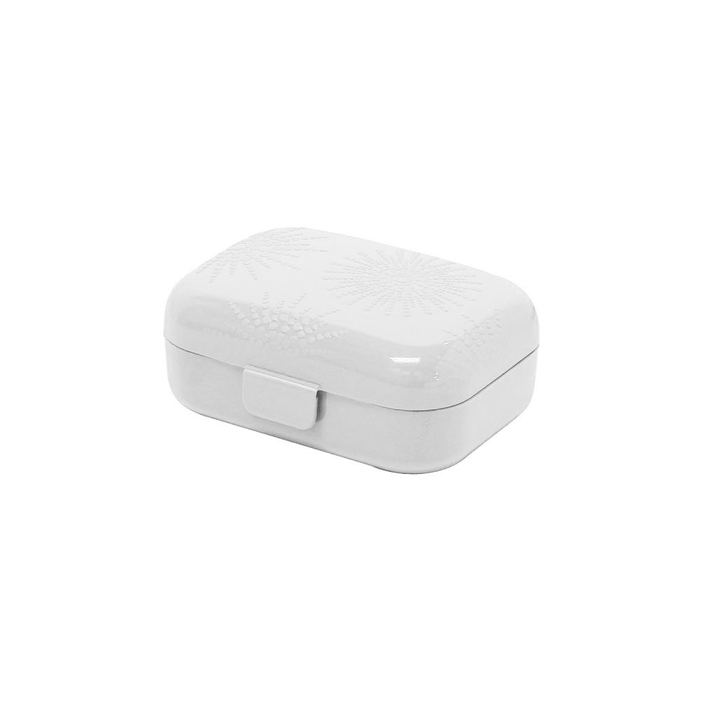 Micro Necessaire de Plástico Texturizada Branca Coza