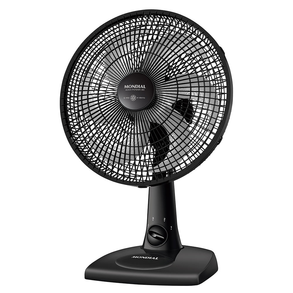Ventilador de Mesa Maxi Power Preto 30 cm Mondial 127v
