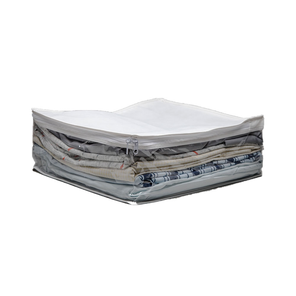Organizador Multiuso TNT com Zíper Branco Praticita 45x35x15cm