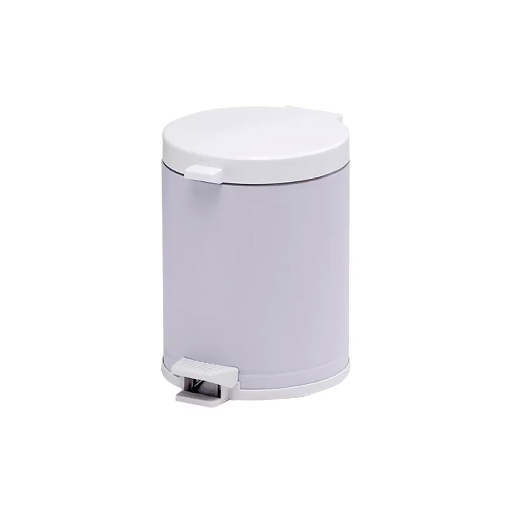 Lixeira de Inox com Pedal Branca Viel 4,5L