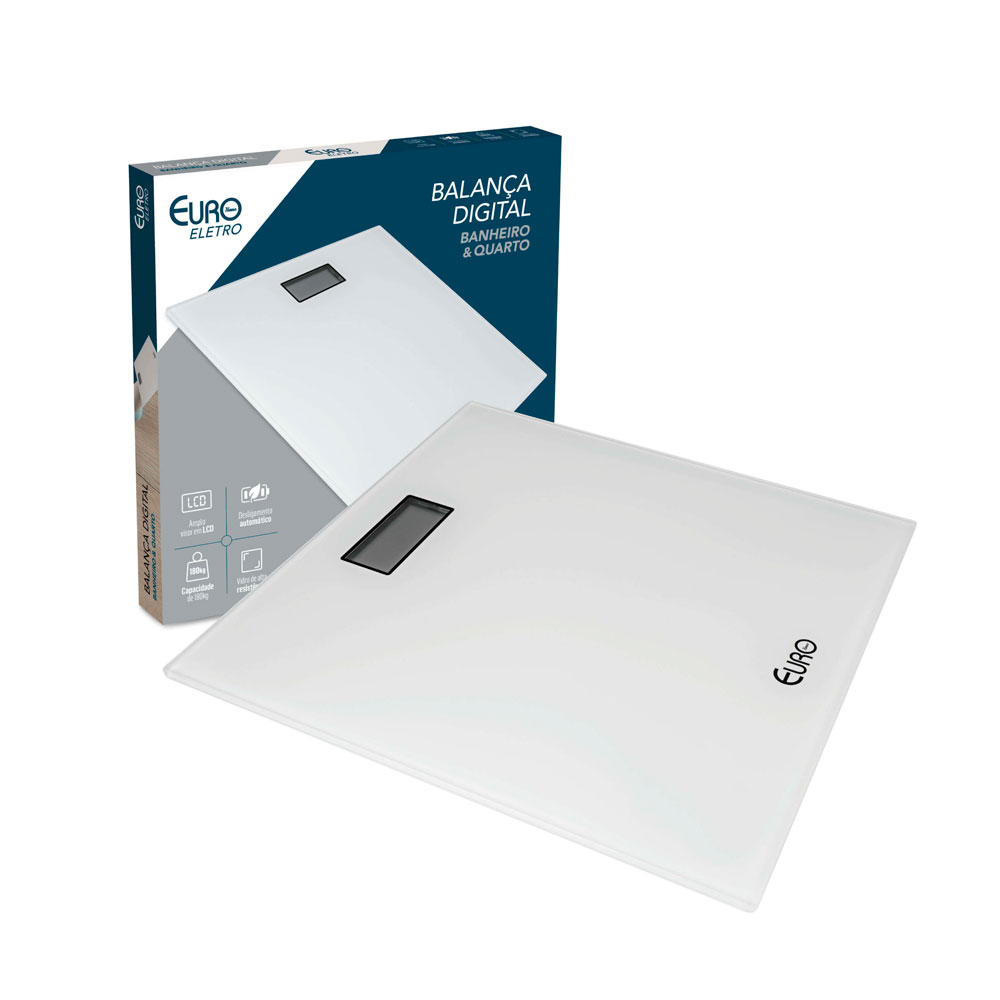 Balança Digital para até 180 kg Branca Euro Home