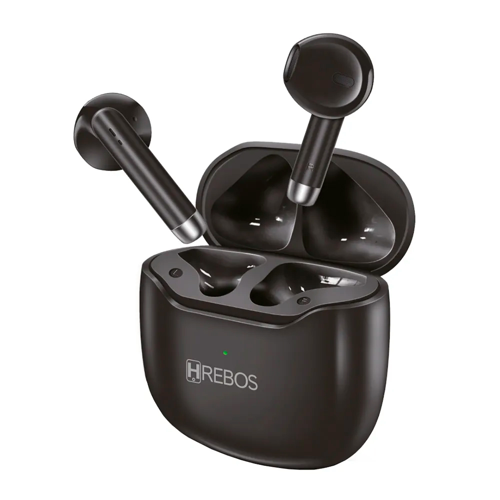 Fone De Ouvido Bluetooth Preto Com Microfone Hrebos