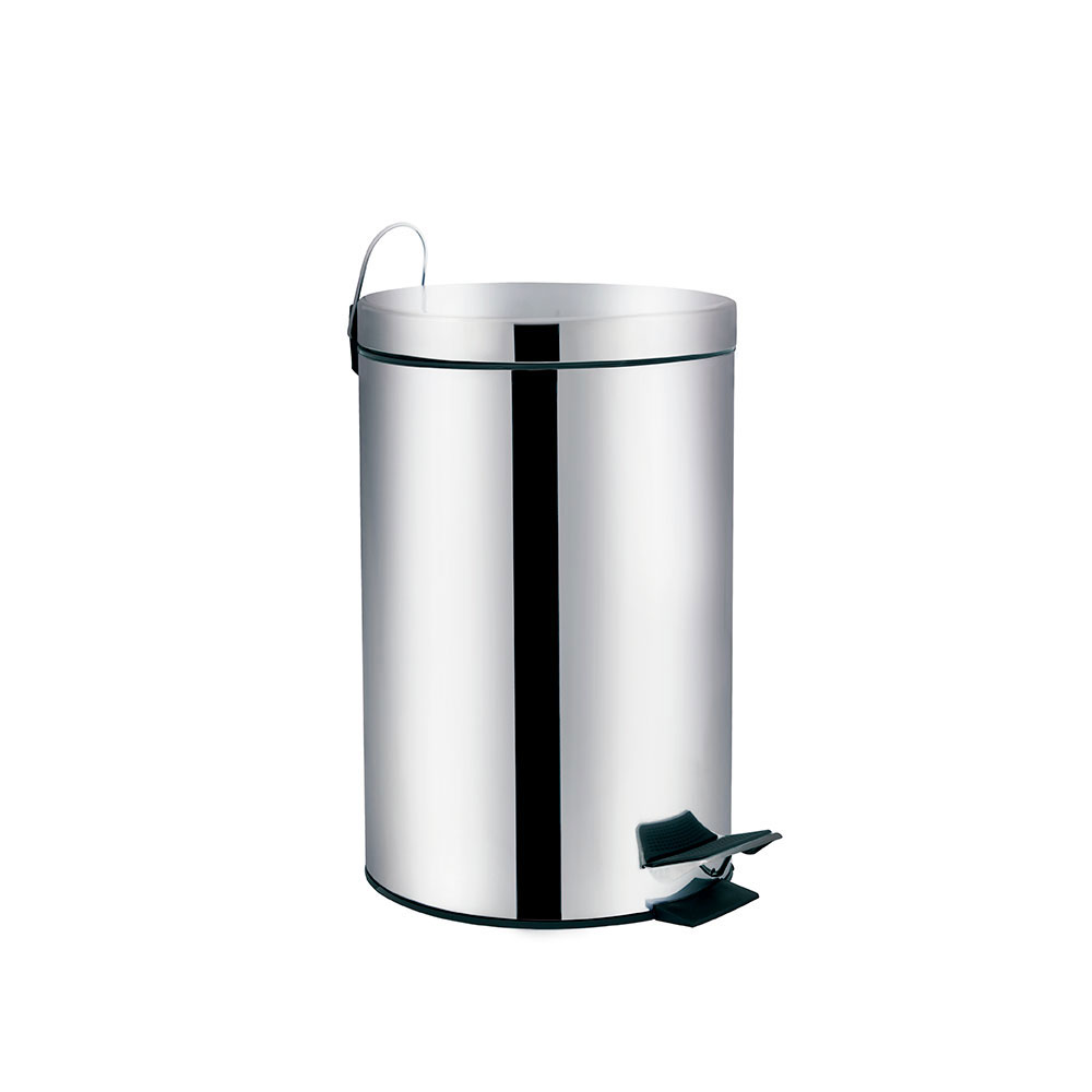 Lixeira de Inox com Pedal Cinza Ágata Mor 3L