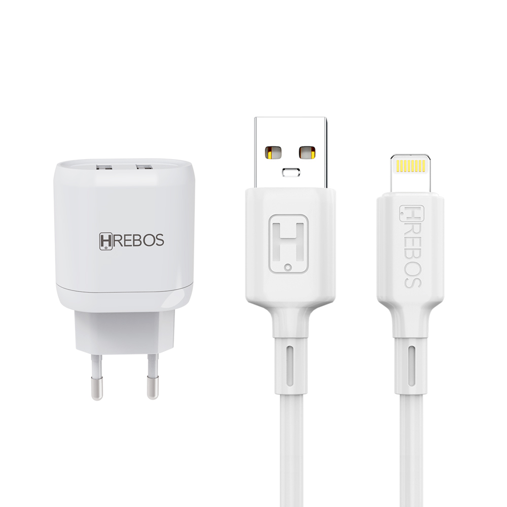 Carregador de Parede 2 Entradas USB 15w Hrebos Bivolt
