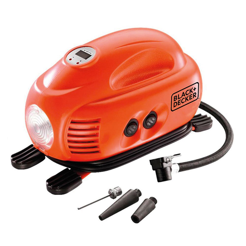 Mini Compressor de Ar Automotivo com 3 Bicos Black + Decker