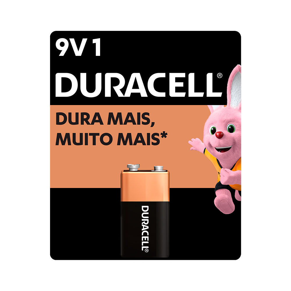 Bateria Alcalina Duracell 9V
