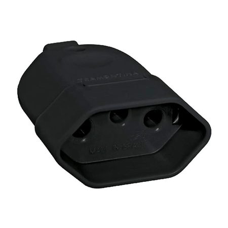 Plugue Fêmea para Extensão 2P Preto Tramontina 10A