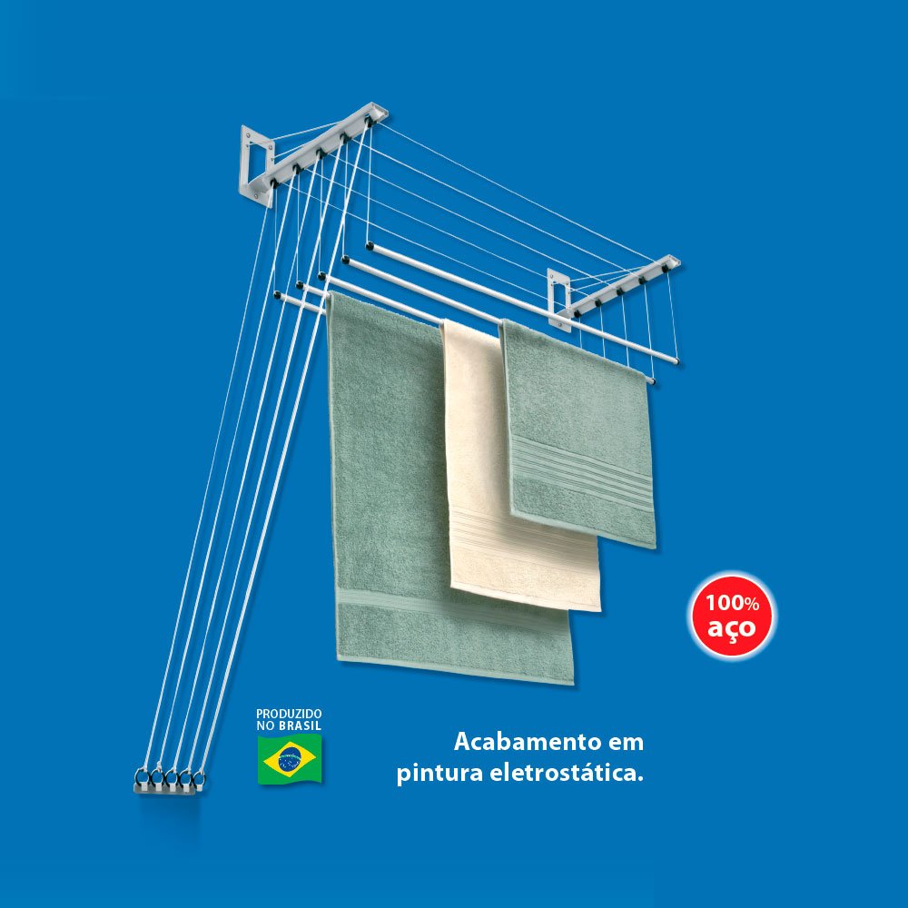 Varal de Teto/Parede em Aço Innovar Max 1,20m