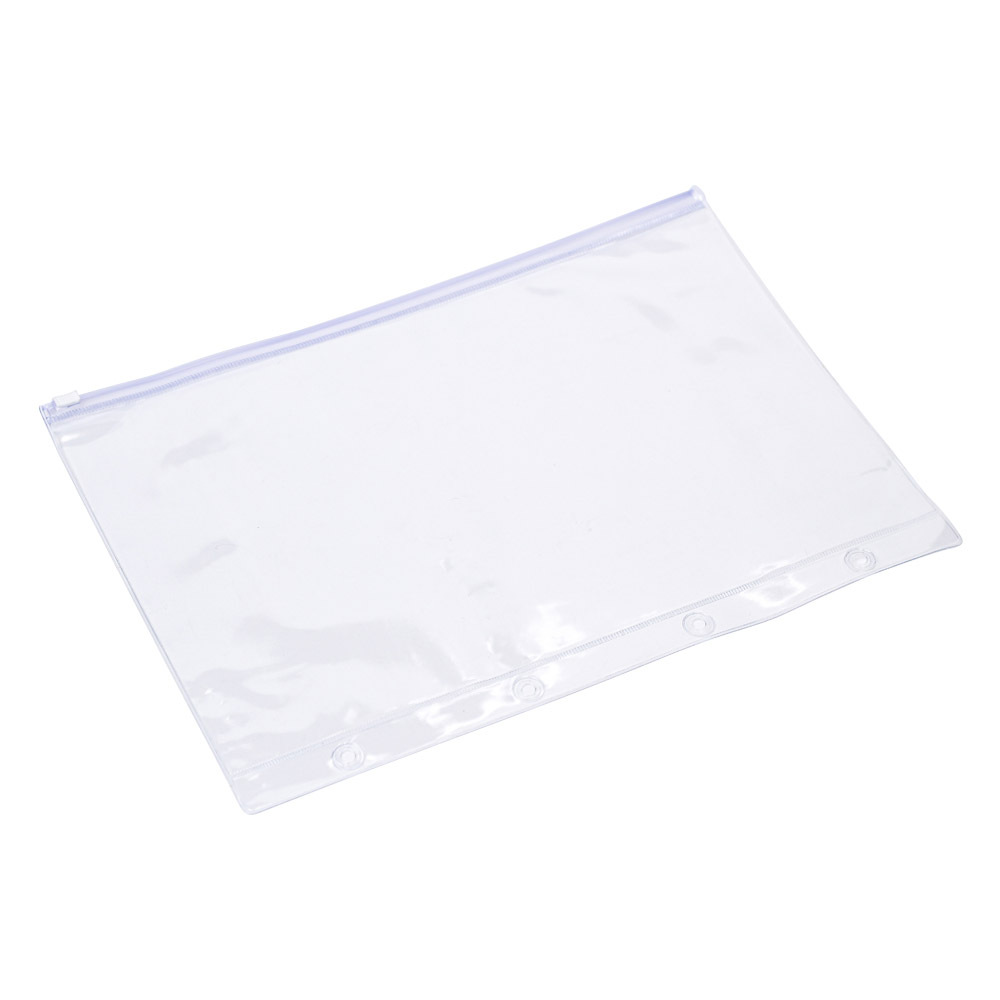 Pasta Zip em PVC com Furos Zipper Case 33x24cm