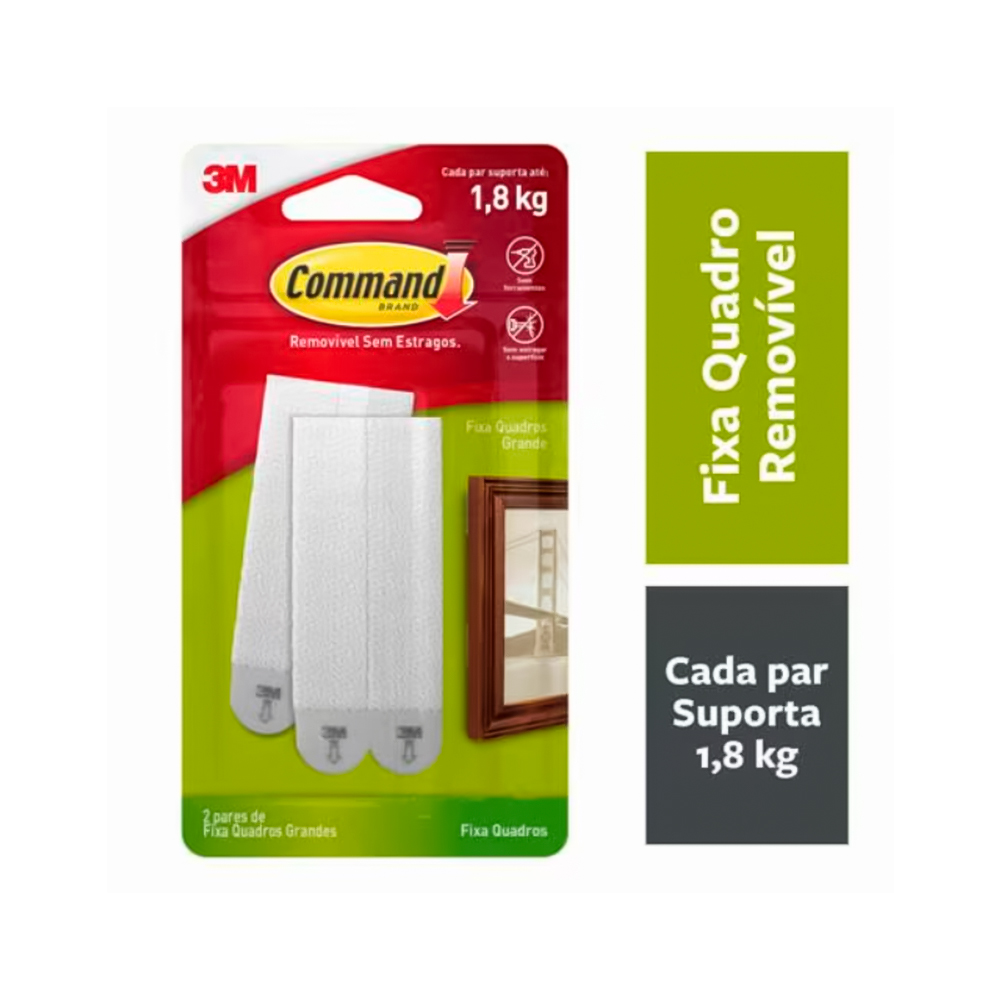Suporte quadro plastico adesiva - 1,8kg 3M