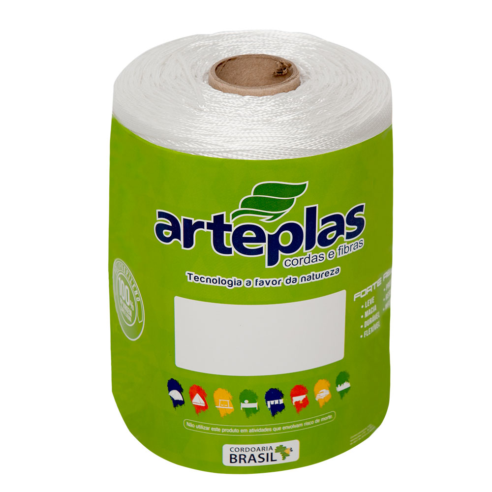 Corda Multifilamento Trançada Branca Arteplas 3mmx1m