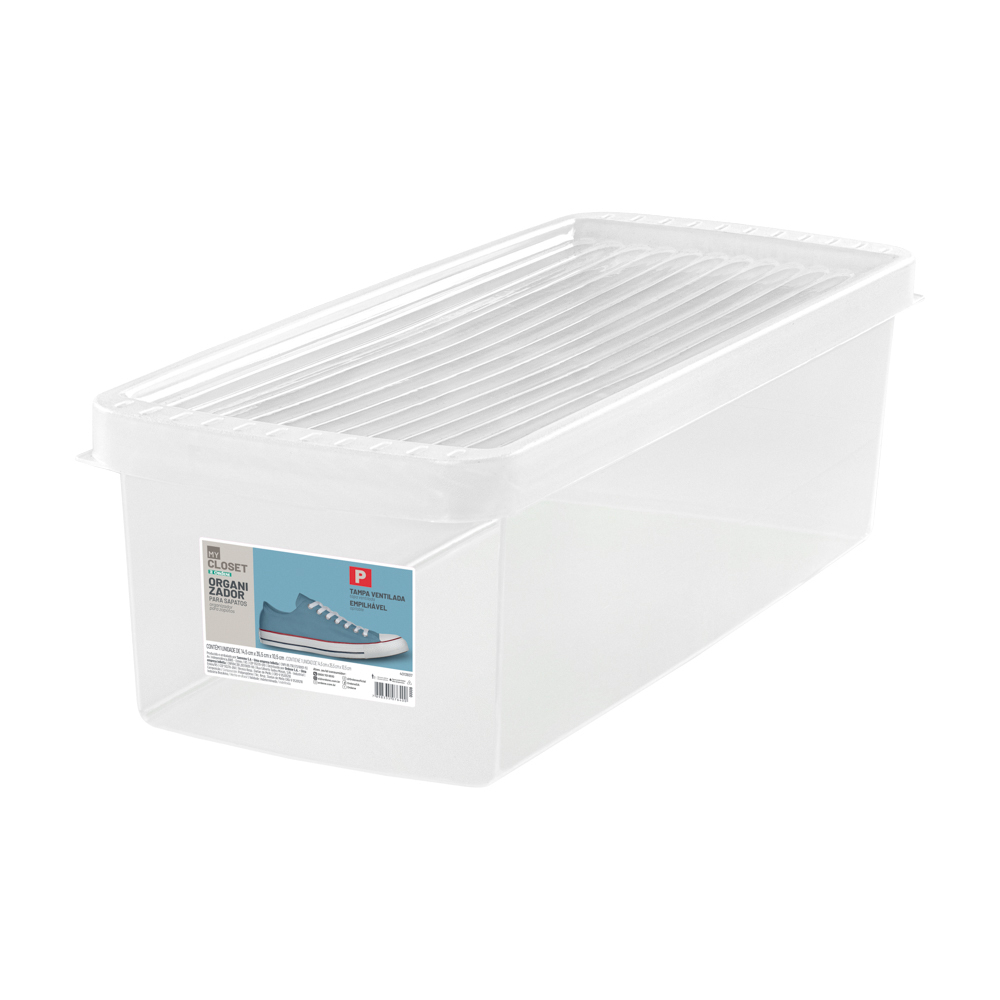 Caixa Organizadora para Sapatos Dry Closet Ordene 12,8 x 30,5 cm