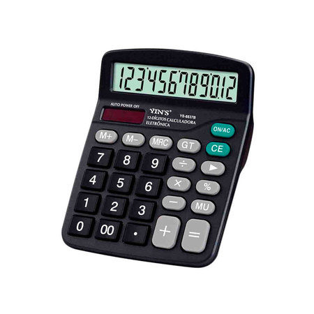 Calculadora Eletrônica de Mesa 12 dígitos Yins