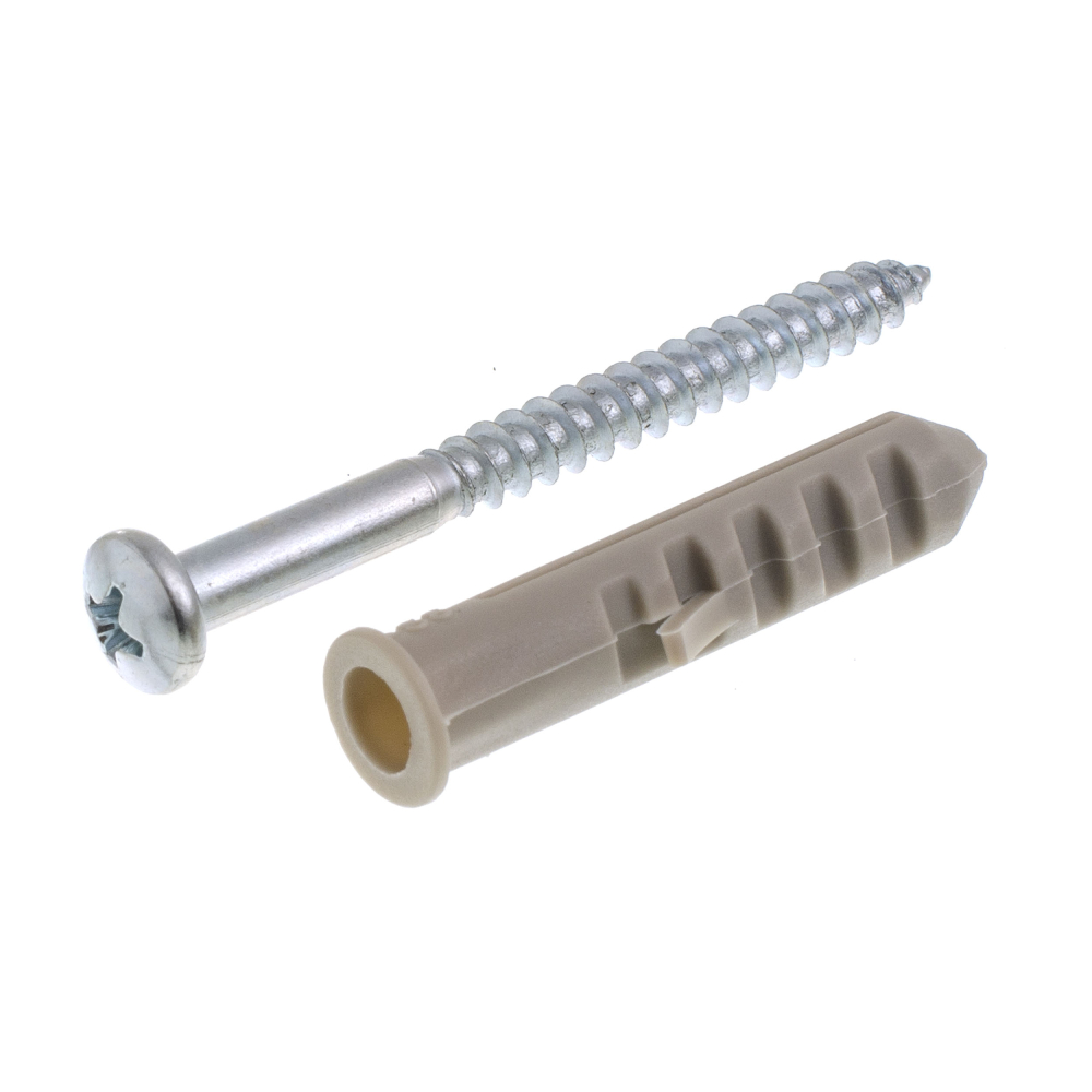 Bucha de Fixação em Nylon com Parafuso Philips 8mm Bemfixa 5 unidades