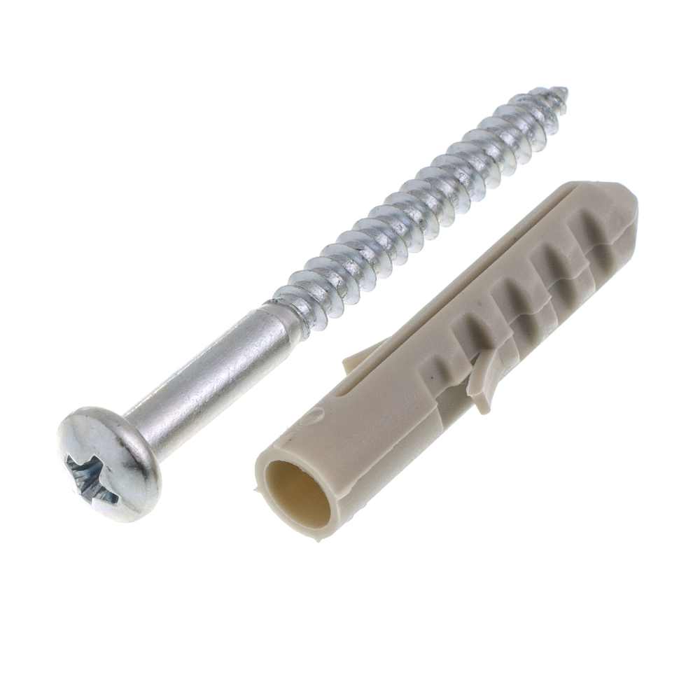 Bucha de Fixação em Nylon com Parafuso Philips 8mm Bemfixa 5 unidades