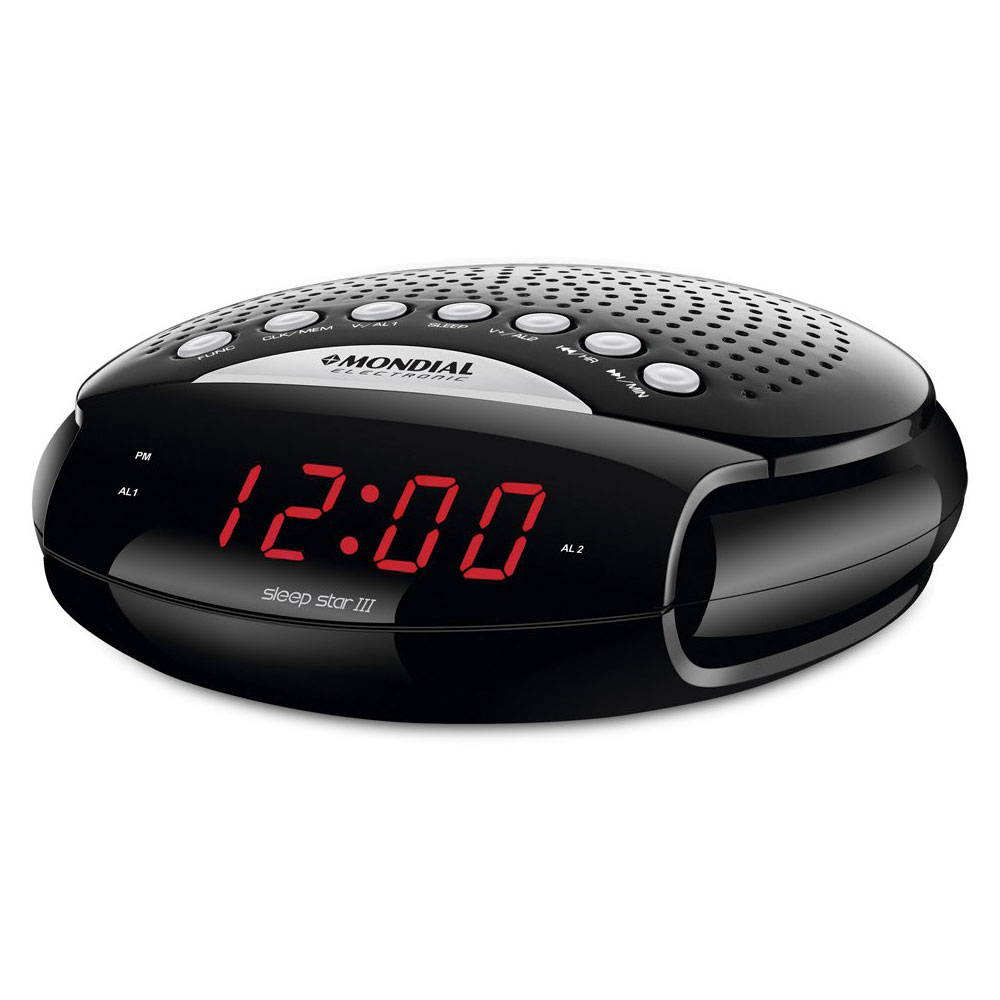 Rádio Relógio Digital AM/FM Bivolt Mondial