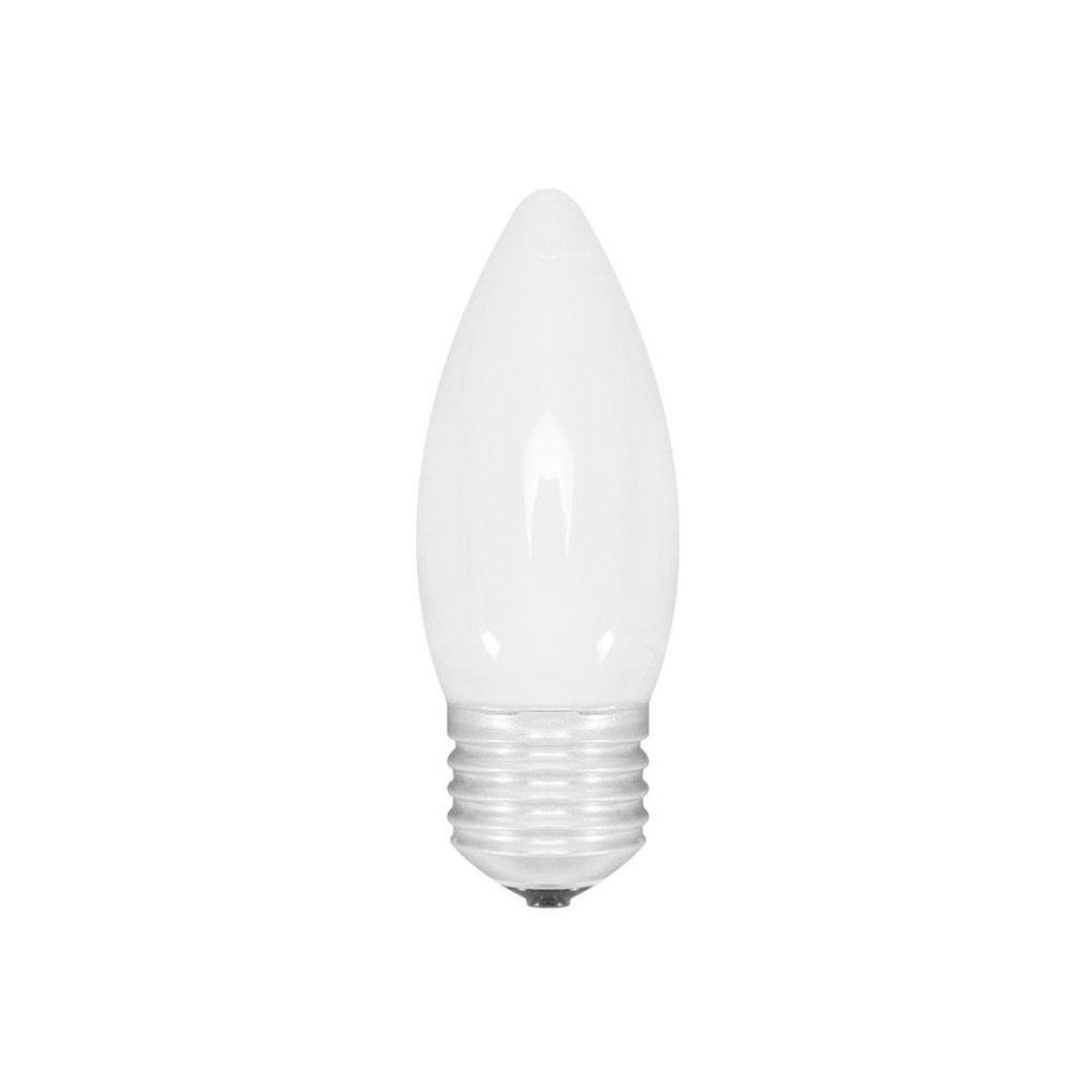Lâmpada Vela Lisa E27 Leitosa Brasfort 40W - 127V