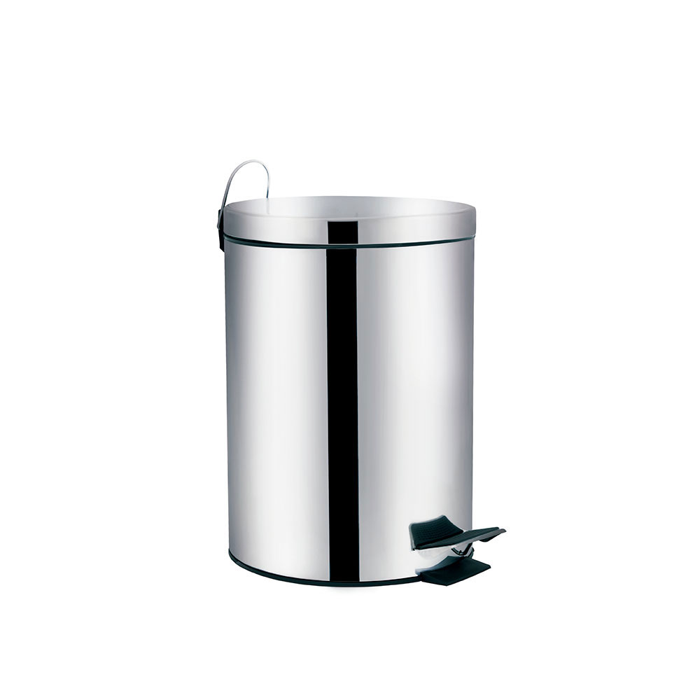 Lixeira de Inox com Pedal Cinza Ágata Mor 5L