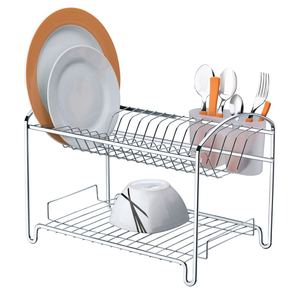 Escorredor de Lou&ccedil;as em A&ccedil;o Cromado Future