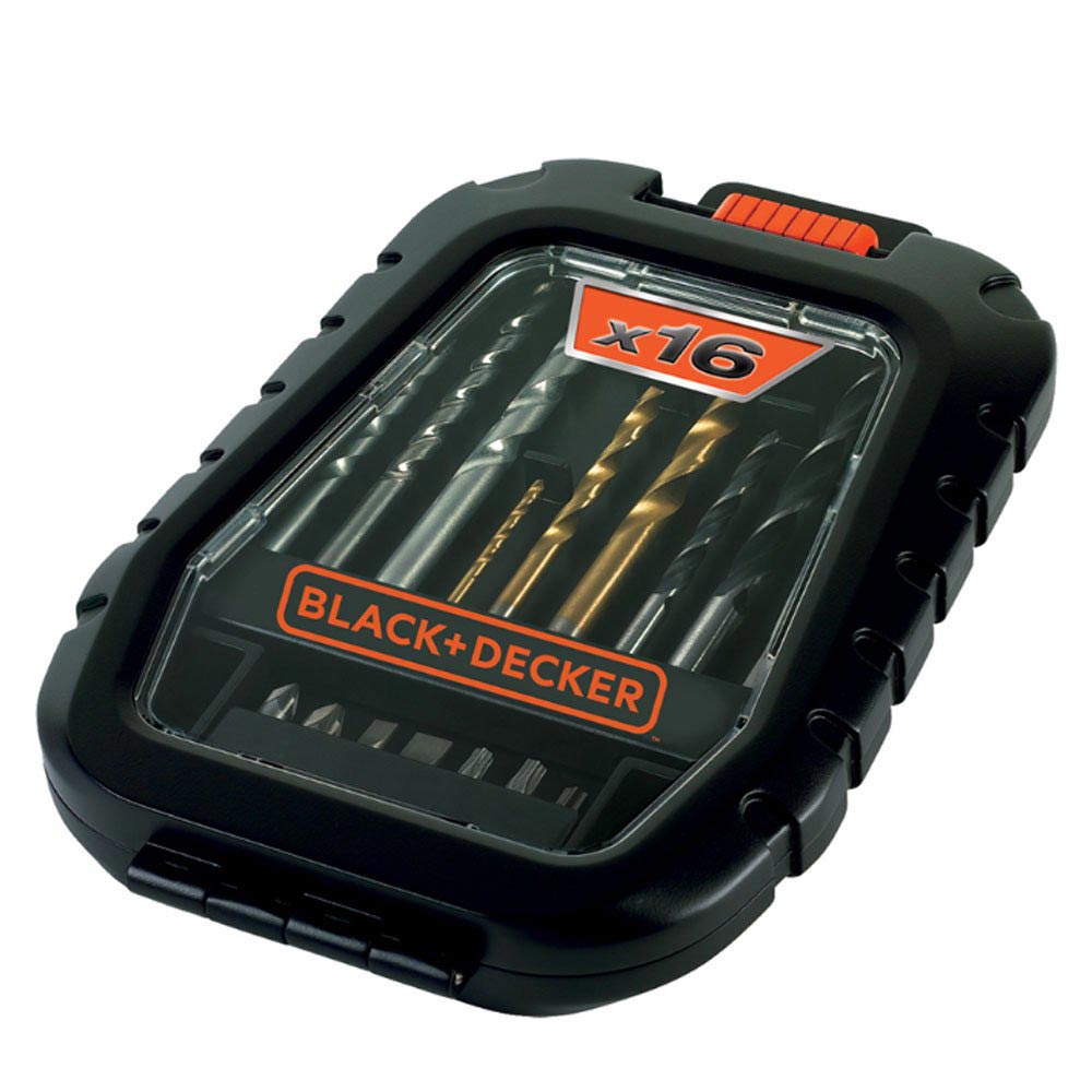 Kit de Ponta Bits para Perfurar e Parafusar Black + Decker 16 peças