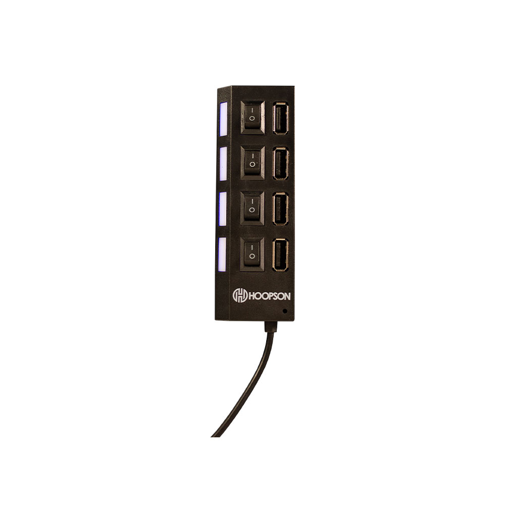 Hub USB 2.0 4 Portas com Led Indicador Hoopson