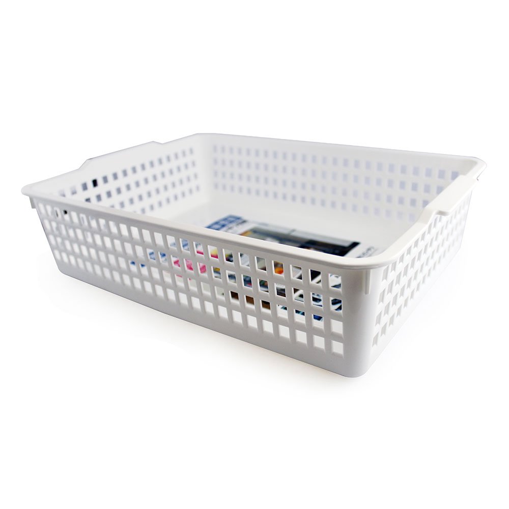 Cesto Organizador de Plástico Branco Sandia 35x25cm