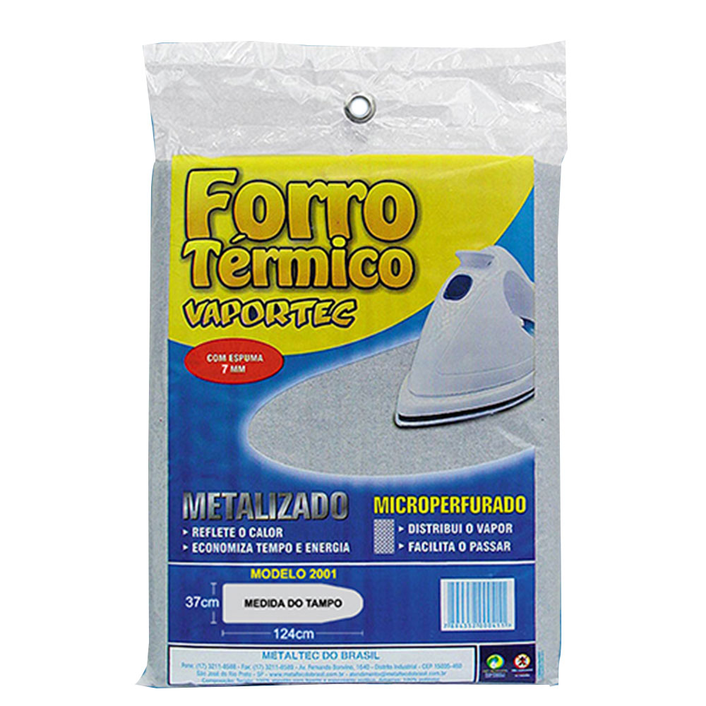 Forro Térmico Vaportec Para Tábua de Passar Metaltec 37cmx1,24m
