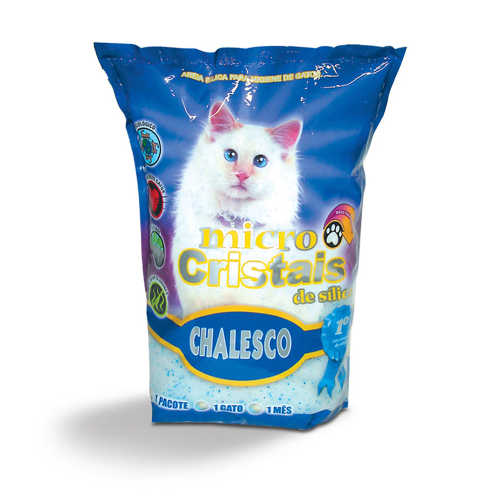 Areia Higiênica Cristais de Sílica 1,8kg Chalesco